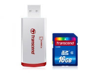 Transcend SDHC Class 6, 16GB & P2 Combo (TS16GSDHC6-P2)